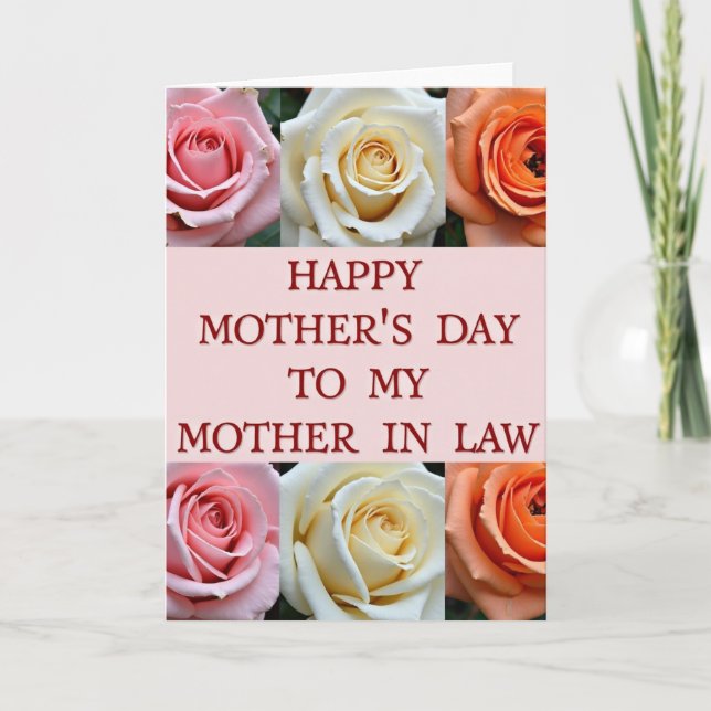 Sweet Mothers Day In Law Card (Front)