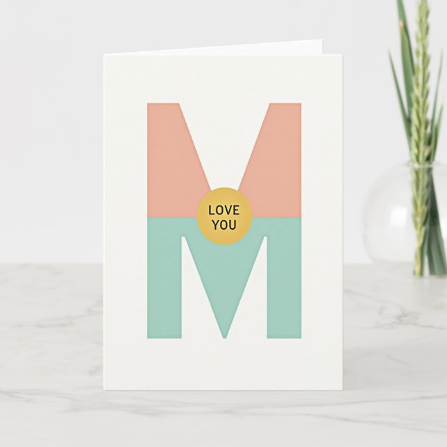Sweet Mothers Day Initial Card (Front)