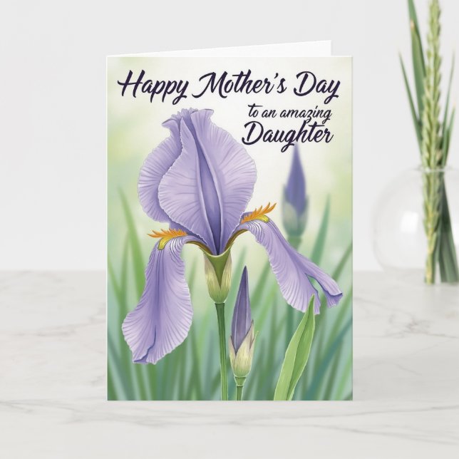 Sweet Mothers Day Iris Card (Front)