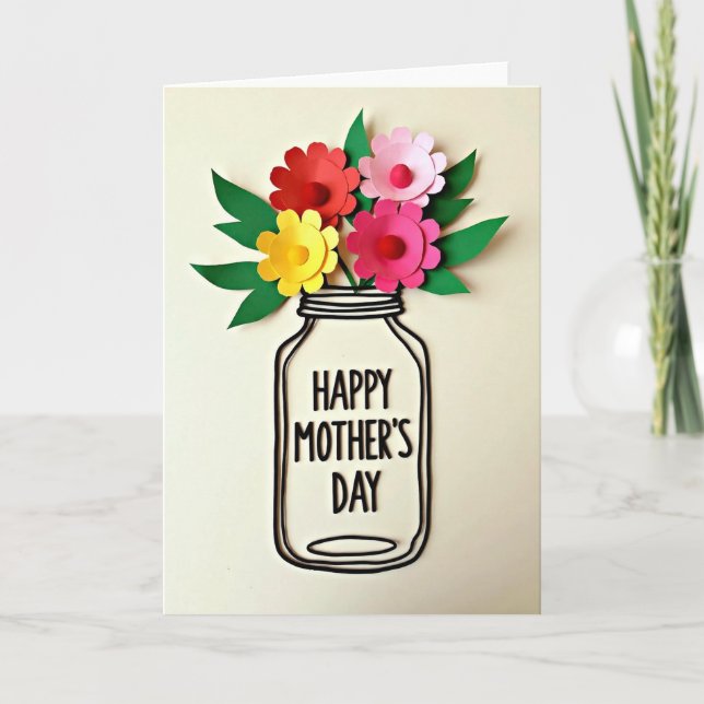 Sweet Mothers Day Jar Card (Front)