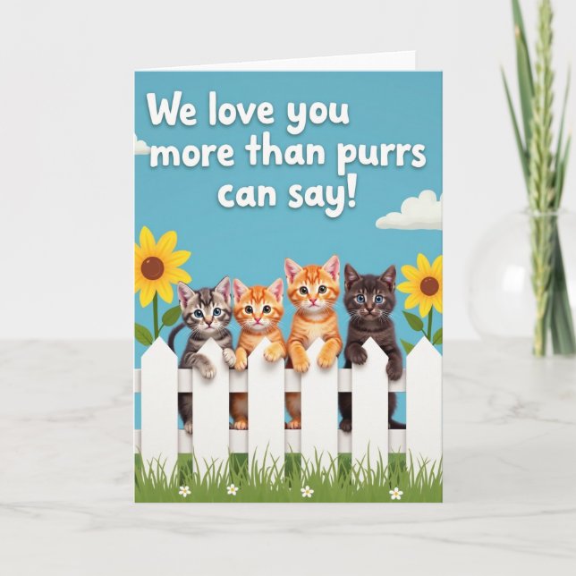 Sweet Mothers Day Kitten Card (Front)