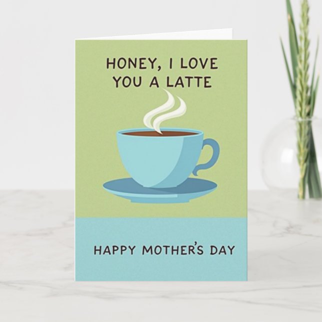 Sweet Mothers Day Latte Art Card (Front)