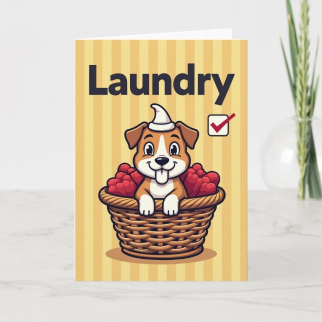 Sweet Mothers Day Laundry Card (Front)