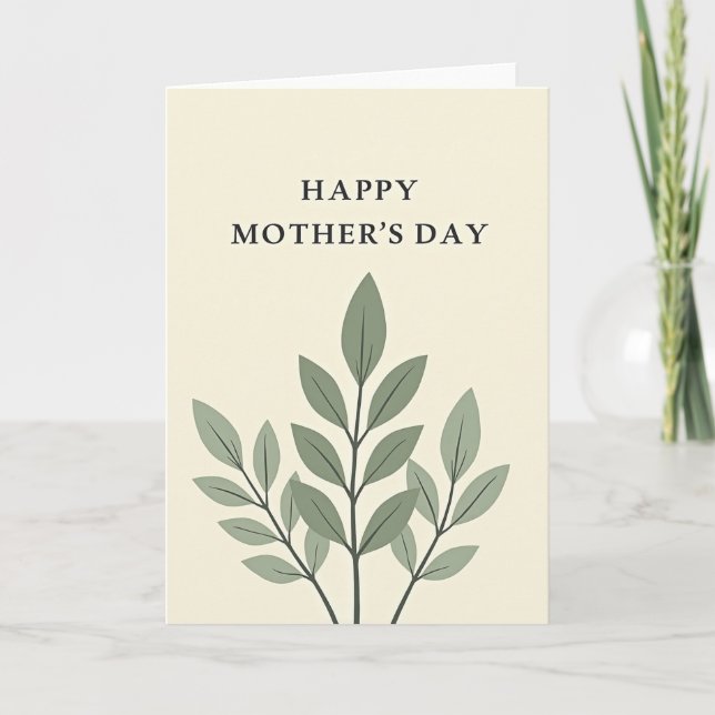 Sweet Mothers Day Leaf Card (Front)