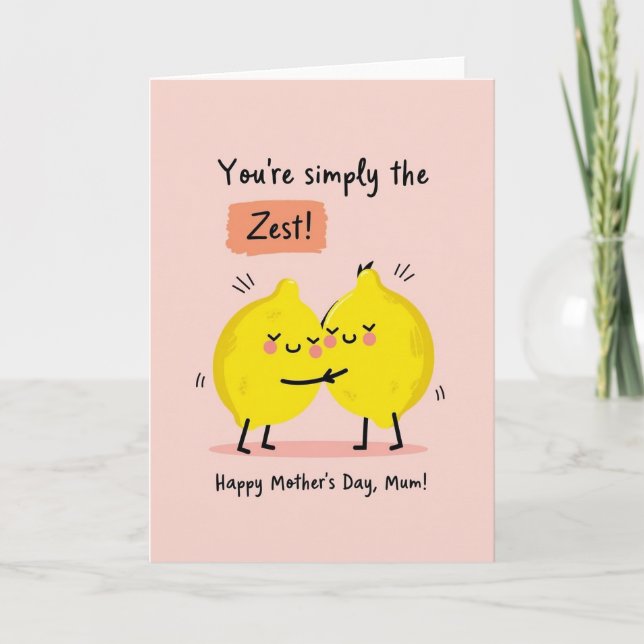 Sweet Mothers Day Lemon Card (Front)