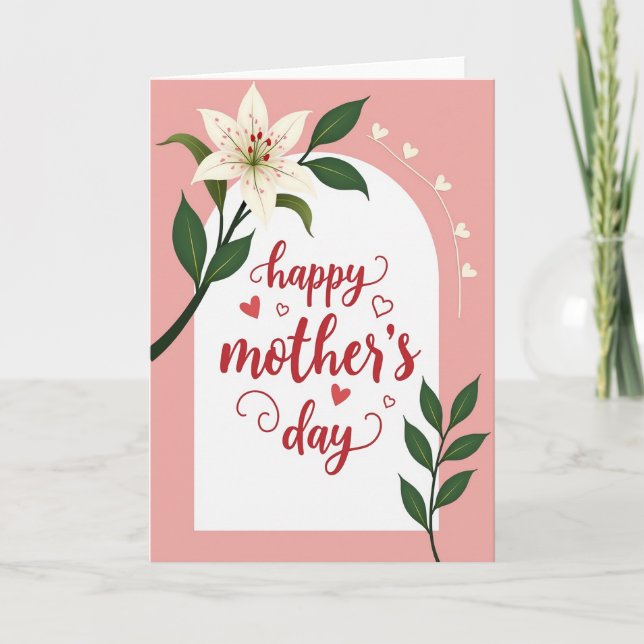 Sweet Mothers Day Lily Card (Front)