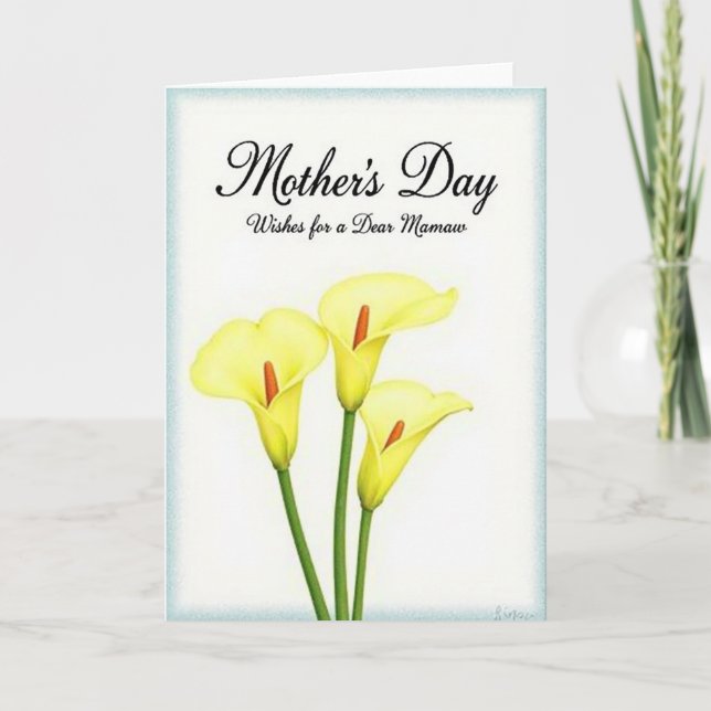Sweet Mothers Day Mamaw Card (Front)