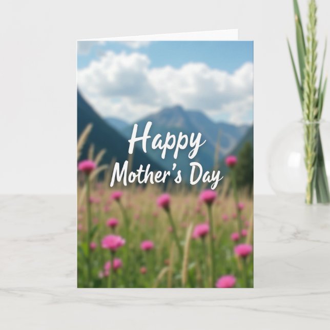 Sweet Mothers Day Meadow Card (Front)