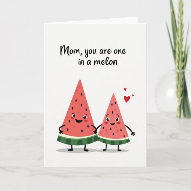 Sweet Mothers Day Melon Card (Front)