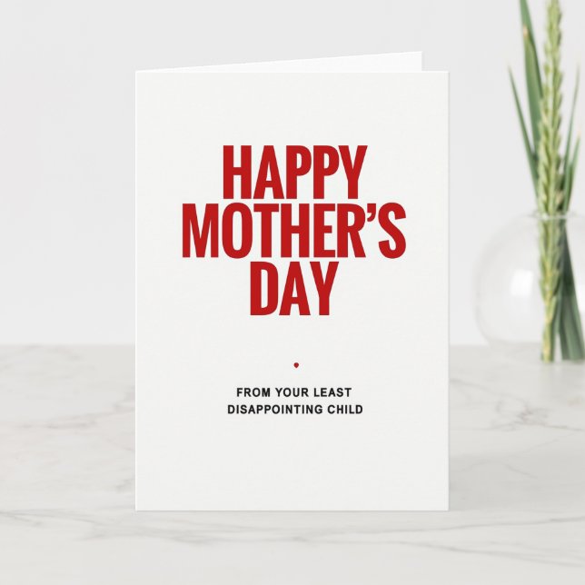 Sweet Mothers Day Minimalist Card (Front)