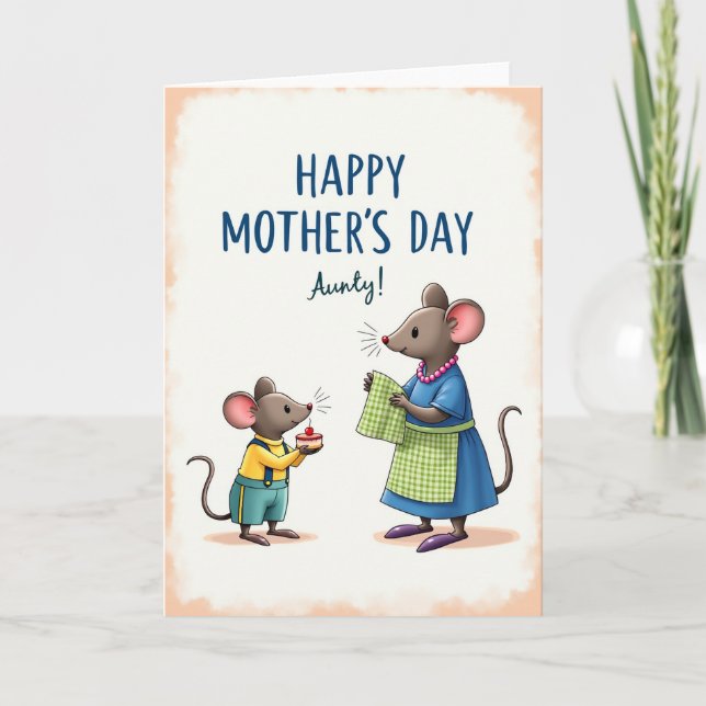 Sweet Mothers Day Mouse Card (Front)