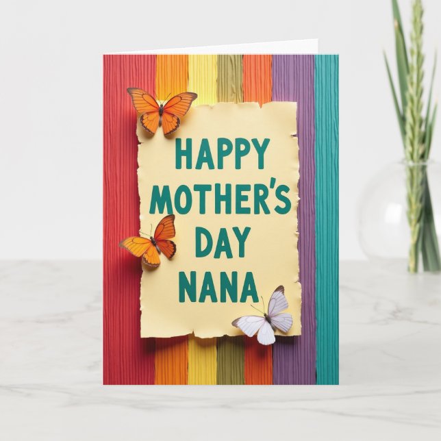 Sweet Mothers Day Nana Paper Card (Front)