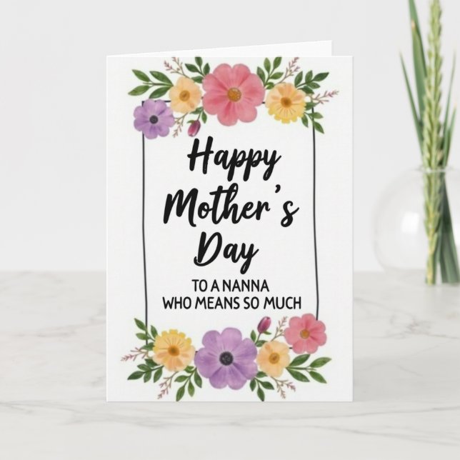 Sweet Mothers Day Nanna Card (Front)