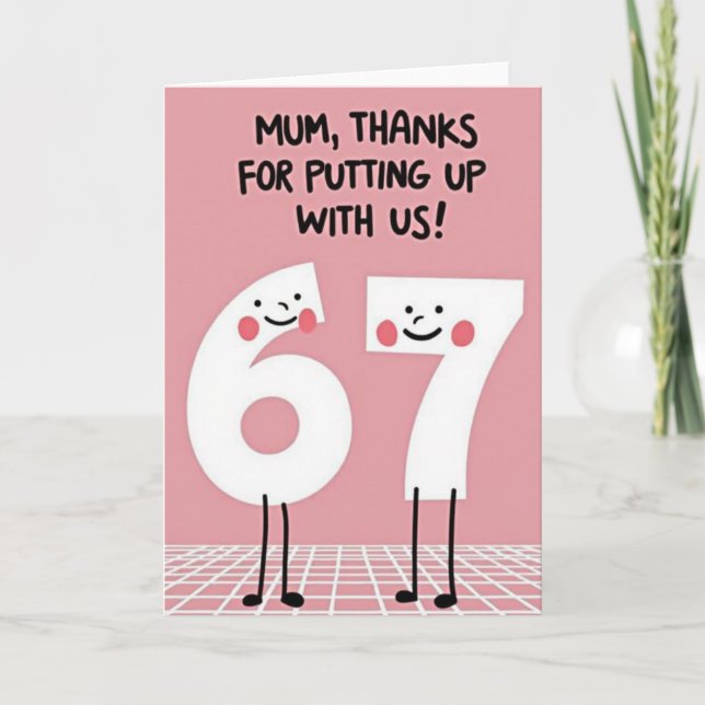 Sweet Mothers Day Number Card (Front)