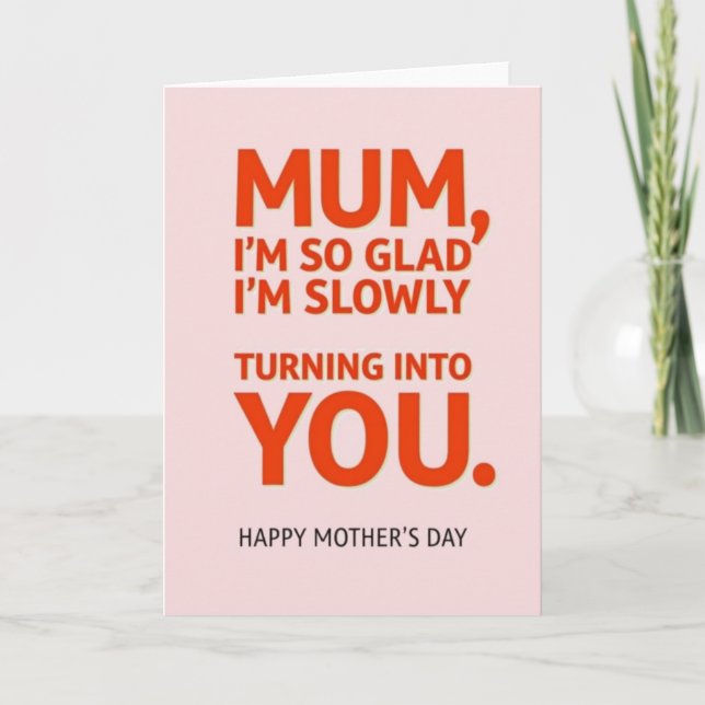 Sweet Mothers Day Orange Art Card (Front)