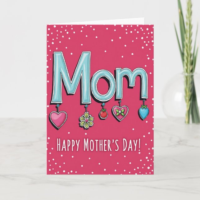 Sweet Mothers Day Ornament Card (Front)