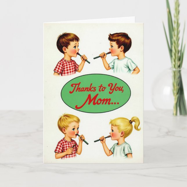 Sweet Mothers Day Oval Card (Front)