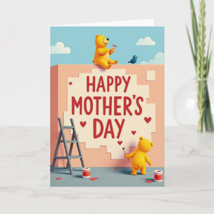 Sweet Mothers Day Paint Card