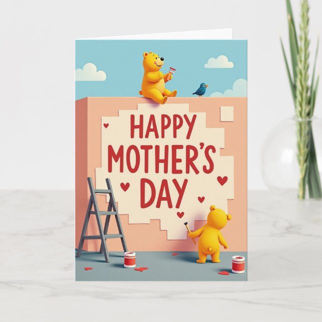 Sweet Mothers Day Paint Card (Front)