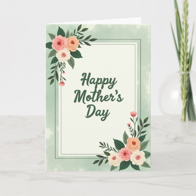 Sweet Mothers Day Pastel Card (Front)