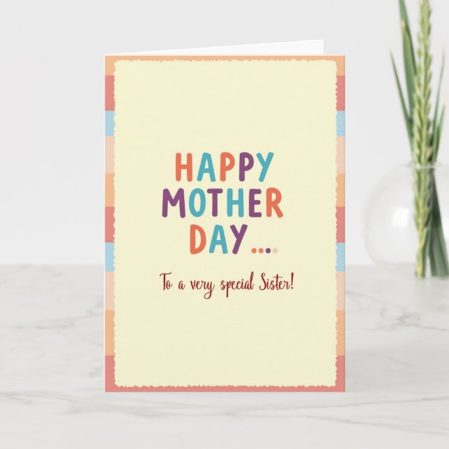 Sweet Mothers Day Pastel Hues Card (Front)