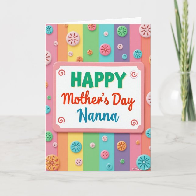 Sweet Mothers Day Pastel Swirl Card (Front)