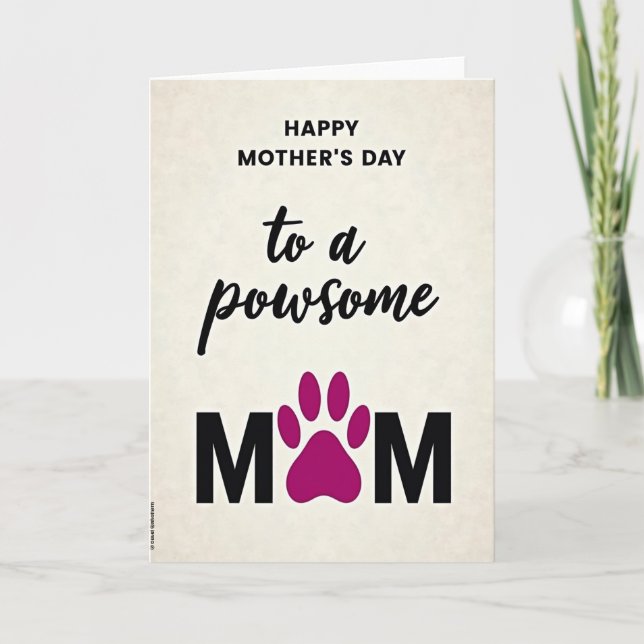 Sweet Mothers Day Paw Card (Front)