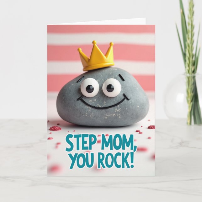 Sweet Mothers Day Pebble Art Card (Front)