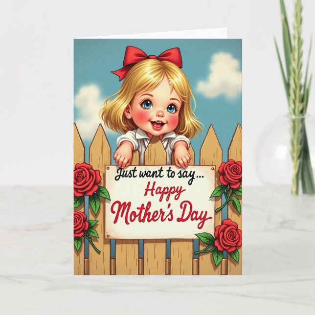 Sweet Mothers Day Peekaboo Card (Front)