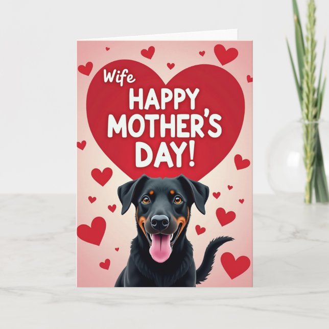 Sweet Mothers Day Pet Art Card (Front)