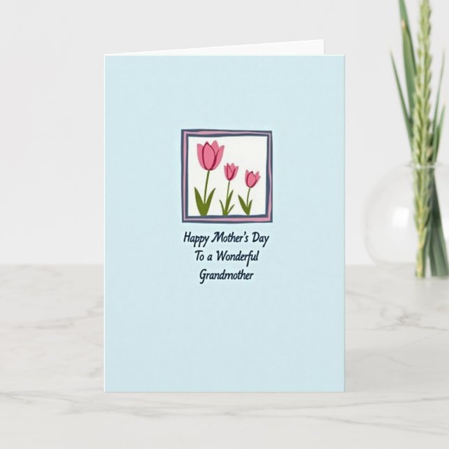 Sweet Mothers Day Pink Blooms Card (Front)