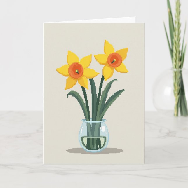 Sweet Mothers Day Pixel Art Card (Front)