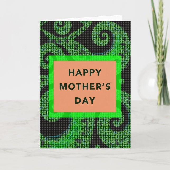 Sweet Mothers Day Pixels Card (Front)
