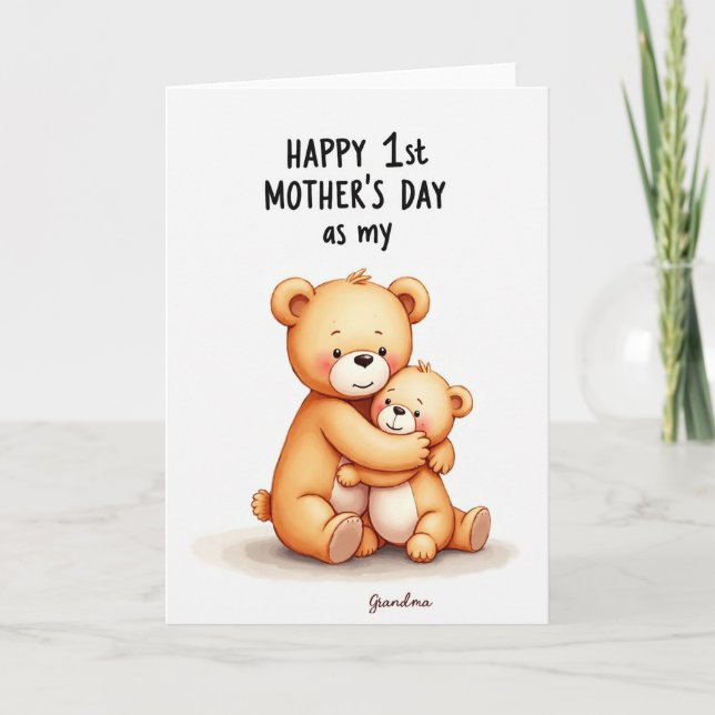 Sweet Mothers Day Plush Toy Card (Front)