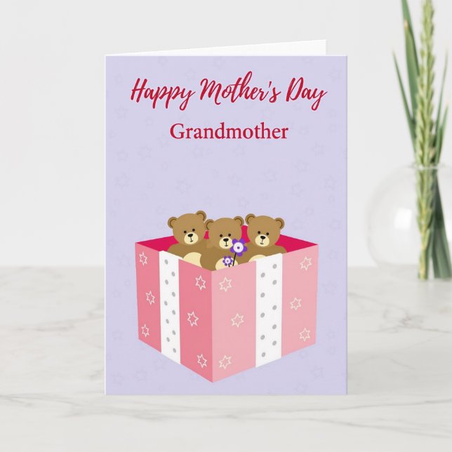 Sweet Mothers Day Plushie Card (Front)