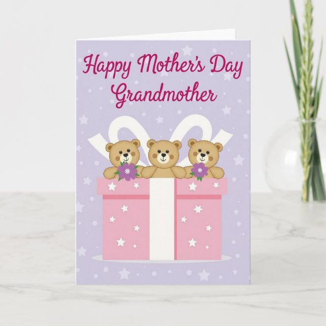 Sweet Mothers Day Plushies Card (Front)