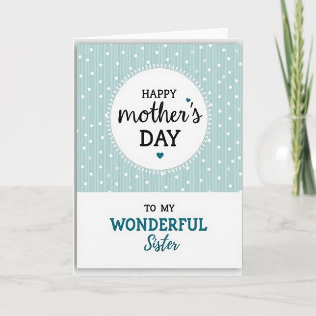 Sweet Mothers Day Polka Dots Card (Front)