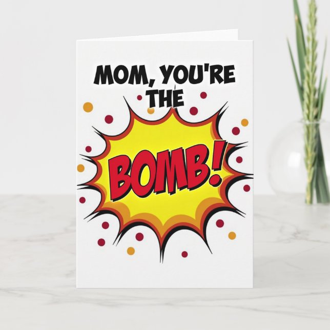 Sweet Mothers Day Pop Art Card (Front)