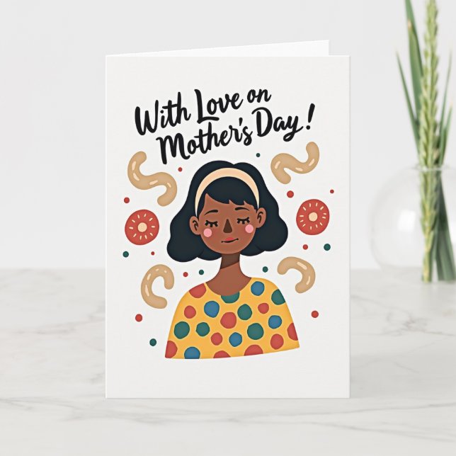 Sweet Mothers Day Portrait Card (Front)