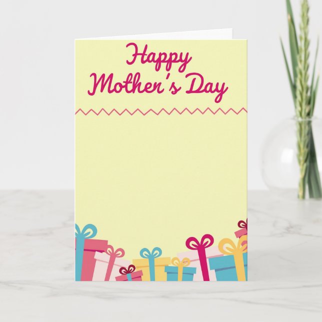 Sweet Mothers Day Presents Card (Front)