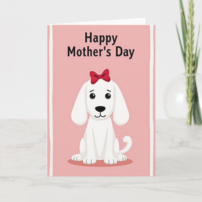Sweet Mothers Day Pup Card (Front)