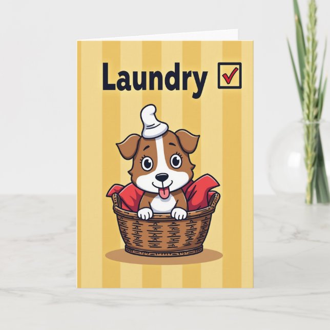 Sweet Mothers Day Puppy Basket Card (Front)