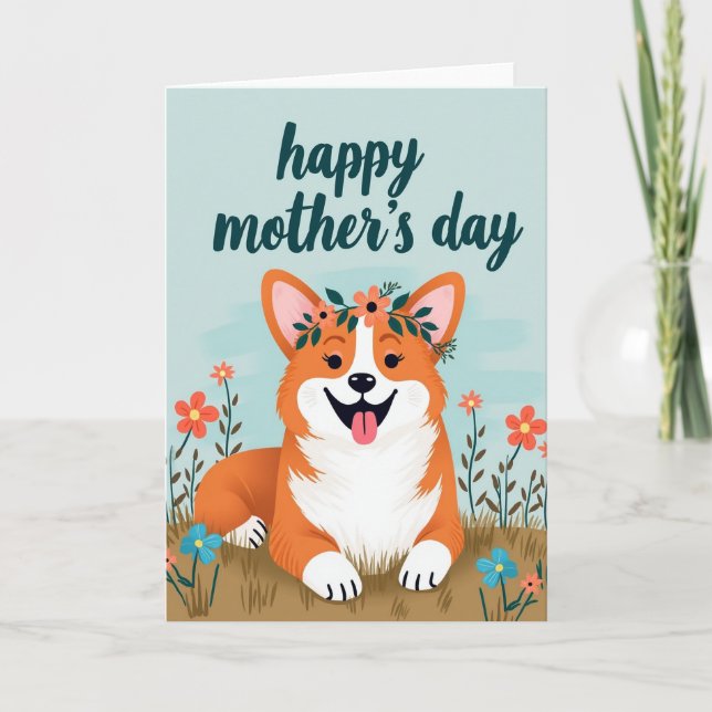 Sweet Mothers Day Puppy Card (Front)