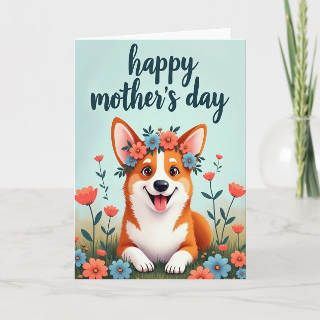 Sweet Mothers Day Puppy Love Card (Front)