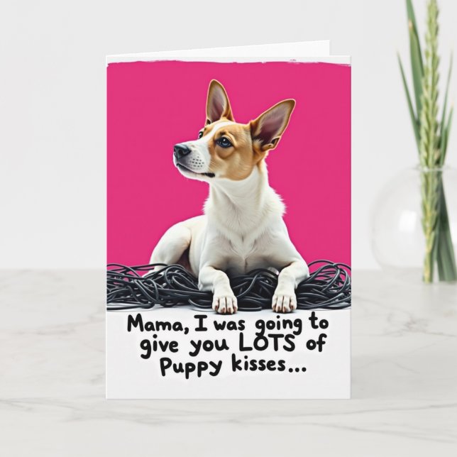 Sweet Mothers Day Puppy Wires Card (Front)