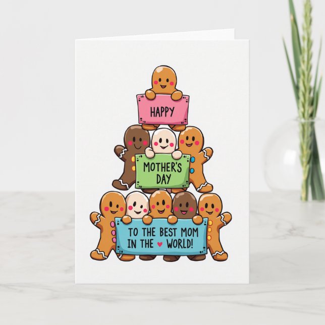 Sweet Mothers Day Pyramid Card (Front)