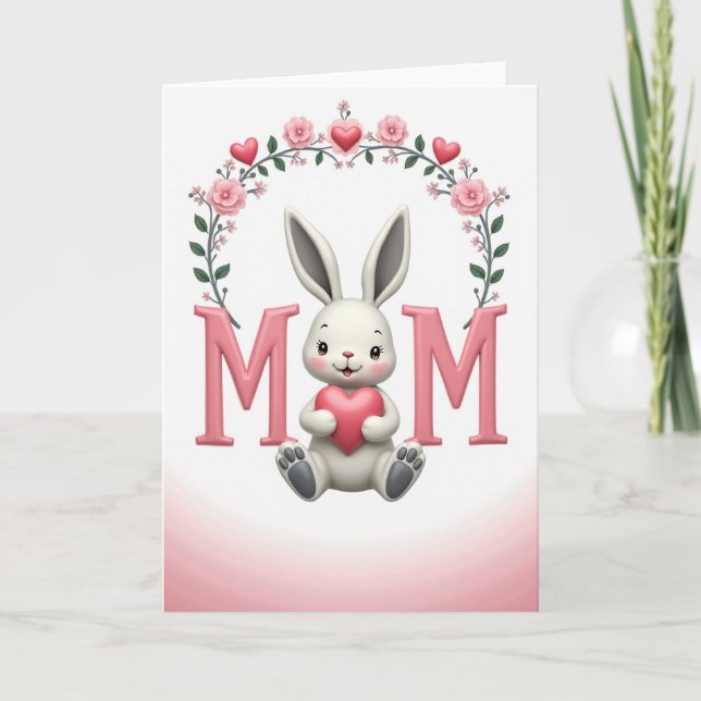 Sweet Mothers Day Rabbit Card (Front)