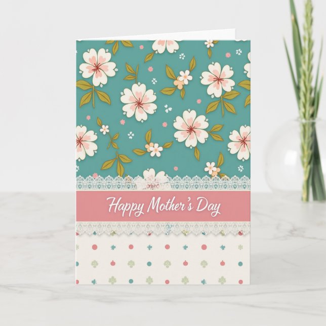 Sweet Mothers Day Ribbon Card (Front)