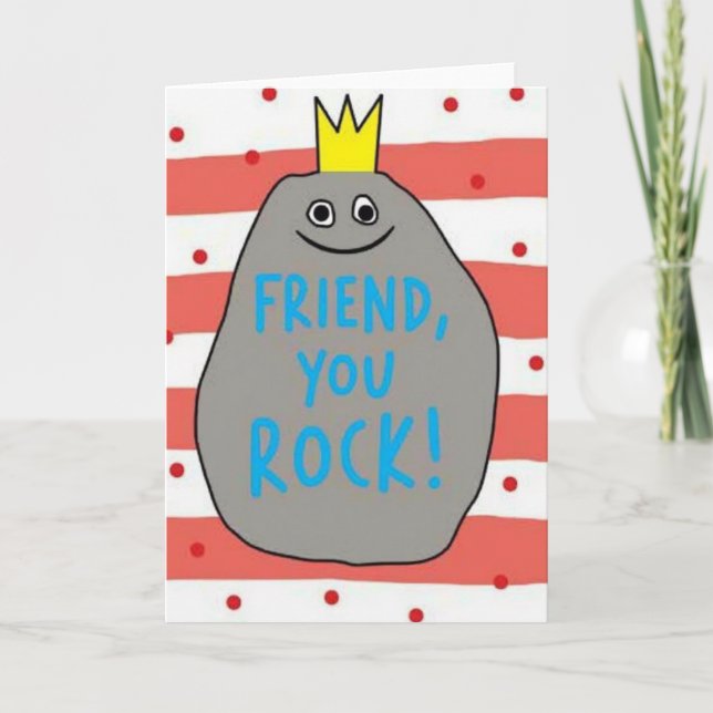 Sweet Mothers Day Rock Friend Card (Front)