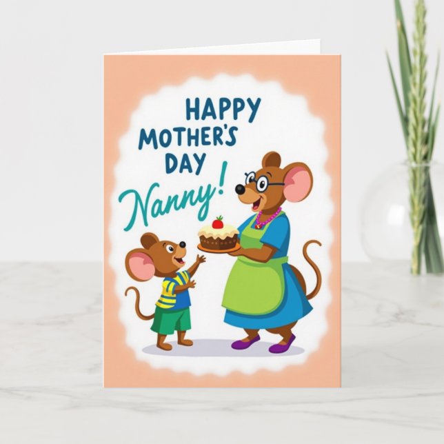 Sweet Mothers Day Rodent Baking Card (Front)